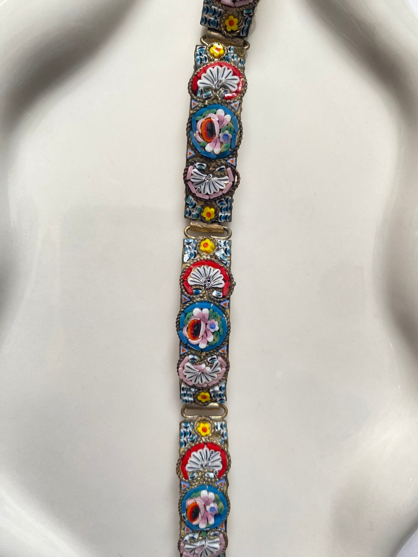 Blue Red and Pink Italian vintage bracelet